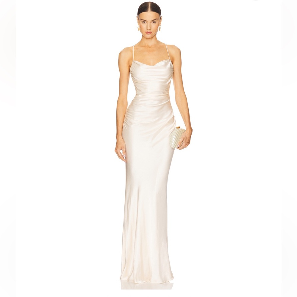 Shona Joy La Lune Lace Back Maxi Dress in Cream-worn for two hours/dry cleaned